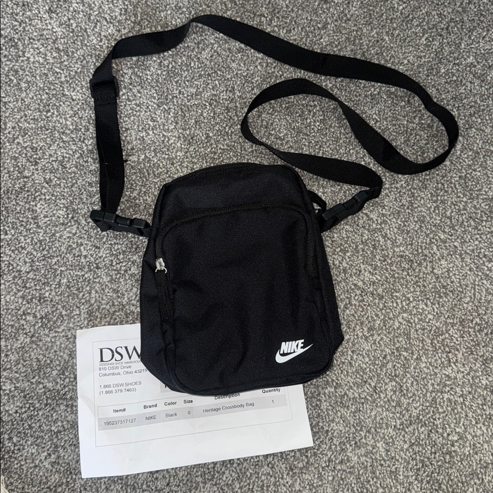Nike Black Crossbody Bag with Logo